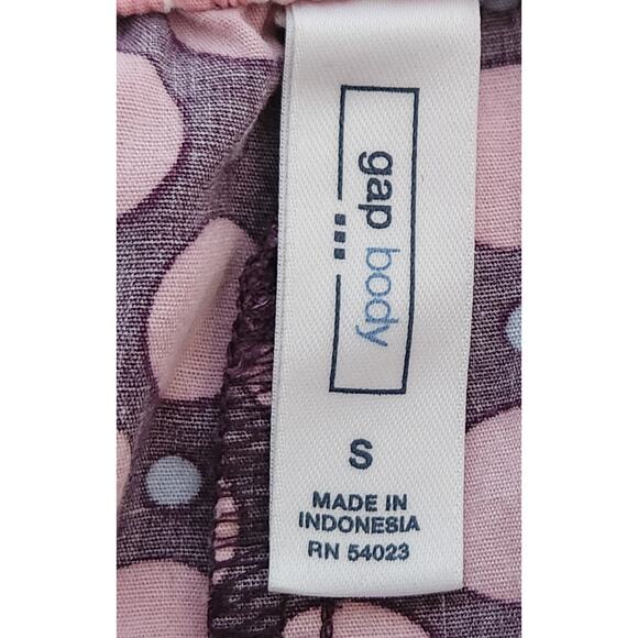 Gap Body Burgundy Mauve Polka Dot Sleep Shorts Small Lightweight Soft Stretch - Picture 4 of 5